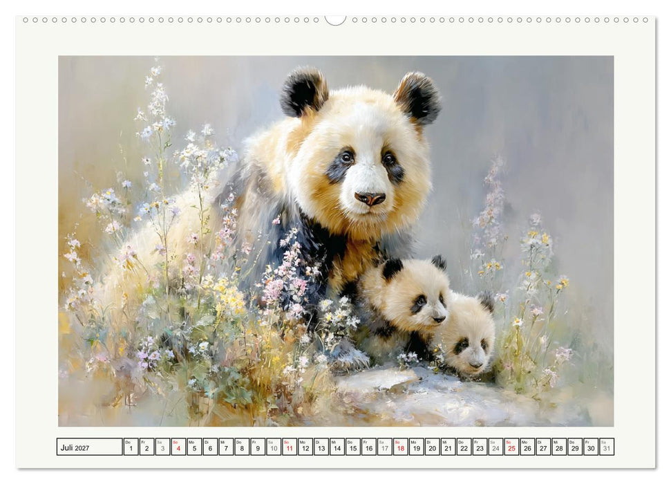 Pandas. Glücksmomente im Reich der Bären (CALVENDO Premium Wandkalender 2027)