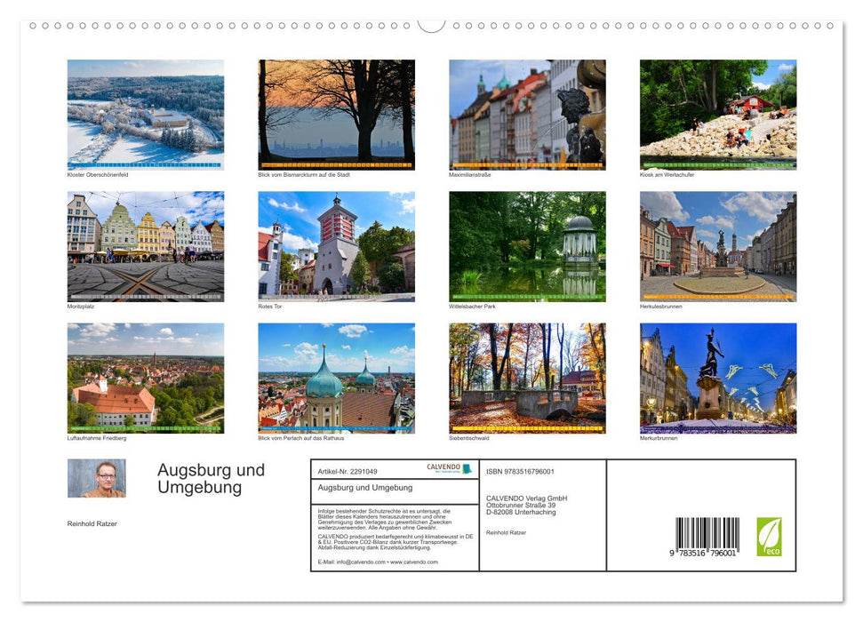 Augsburg und Umgebung (CALVENDO Premium Wandkalender 2027)