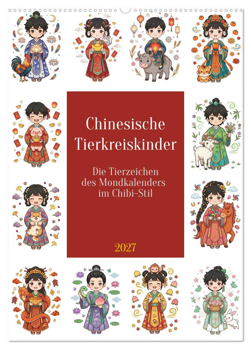 Chinesische Tierkreiskinder (CALVENDO Wandkalender 2027)