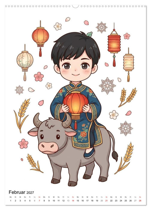 Chinesische Tierkreiskinder (CALVENDO Wandkalender 2027)