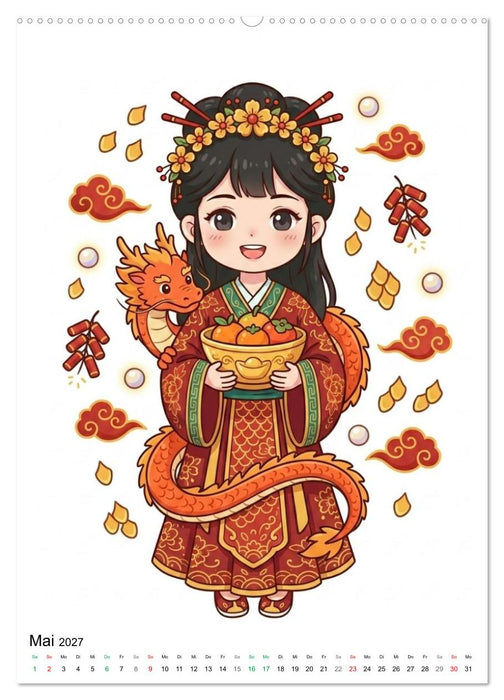 Chinesische Tierkreiskinder (CALVENDO Wandkalender 2027)