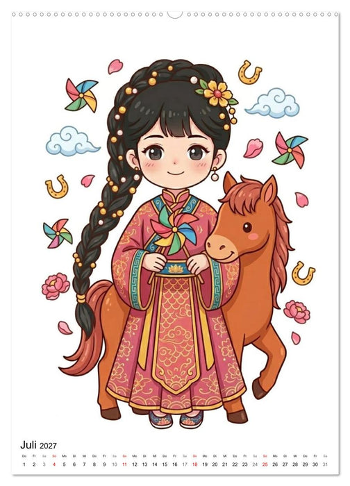 Chinesische Tierkreiskinder (CALVENDO Premium Wandkalender 2027)