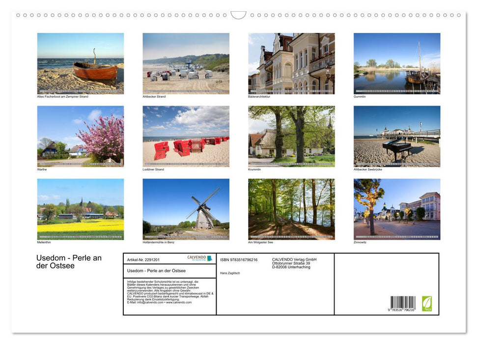 Usedom - Perle an der Ostsee (CALVENDO Wandkalender 2027)