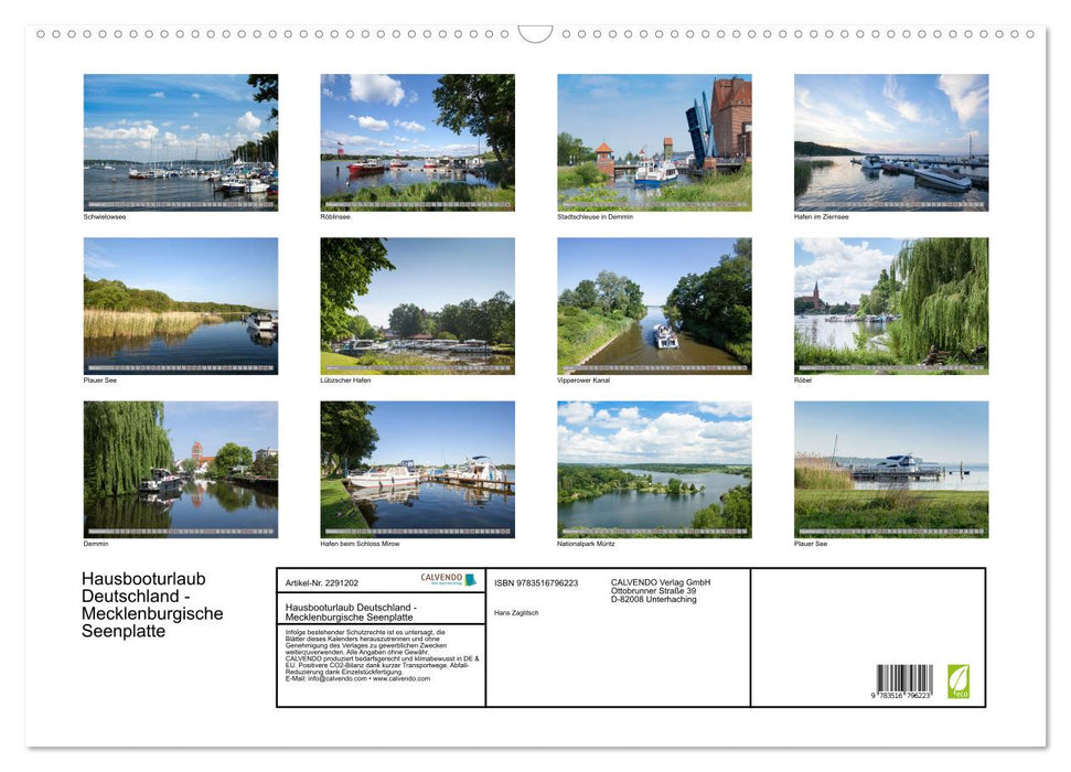 Hausbooturlaub Deutschland - Mecklenburgische Seenplatte (CALVENDO Wandkalender 2027)