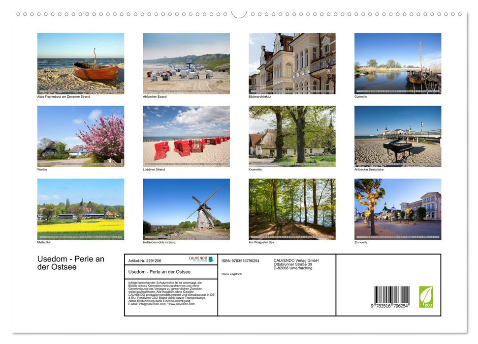 Usedom - Perle an der Ostsee (CALVENDO Premium Wandkalender 2027)