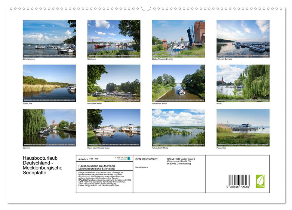 Hausbooturlaub Deutschland - Mecklenburgische Seenplatte (CALVENDO Premium Wandkalender 2027)