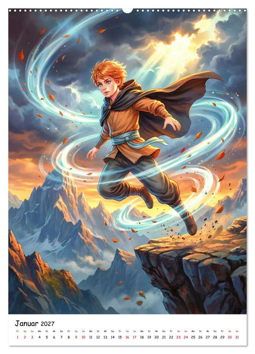 Hero Boys - Junge Helden mit mächtigen Kräften (CALVENDO Wandkalender 2027)