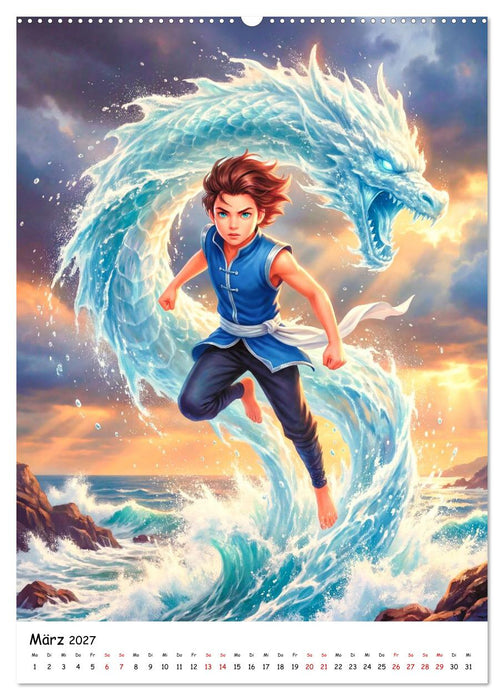 Hero Boys - Junge Helden mit mächtigen Kräften (CALVENDO Wandkalender 2027)