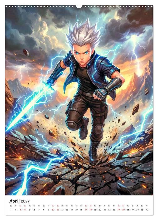 Hero Boys - Junge Helden mit mächtigen Kräften (CALVENDO Wandkalender 2027)