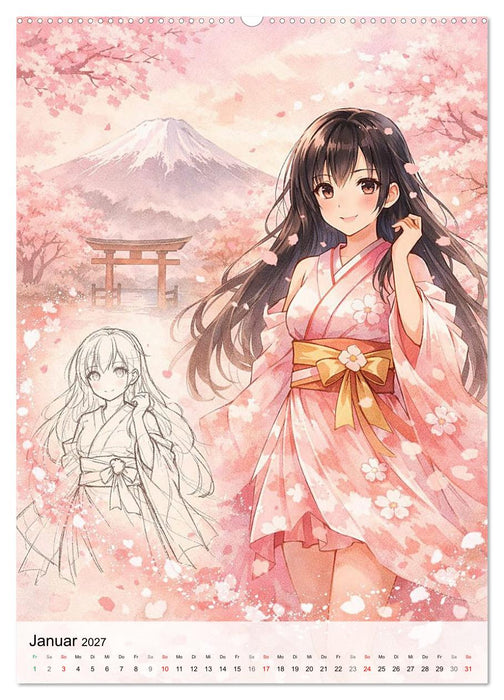 Anime Weltreise (CALVENDO Wandkalender 2027)