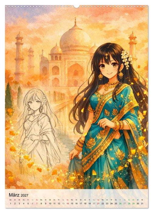 Anime Weltreise (CALVENDO Wandkalender 2027)