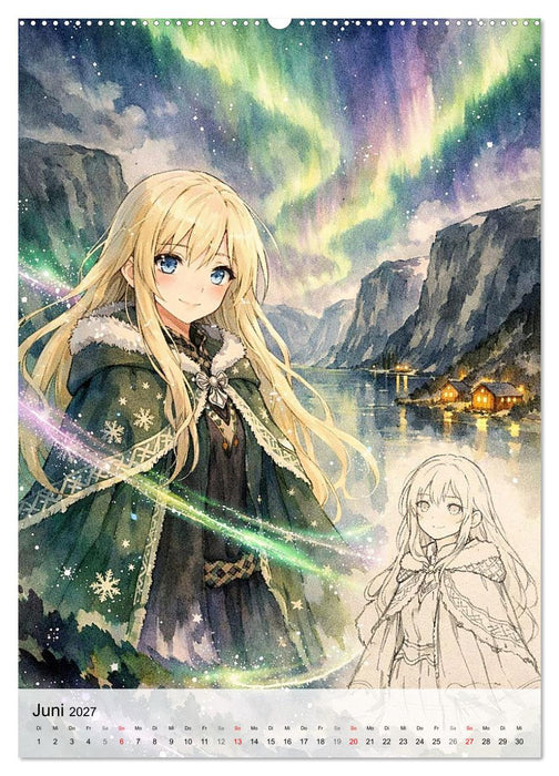 Anime Weltreise (CALVENDO Premium Wandkalender 2027)