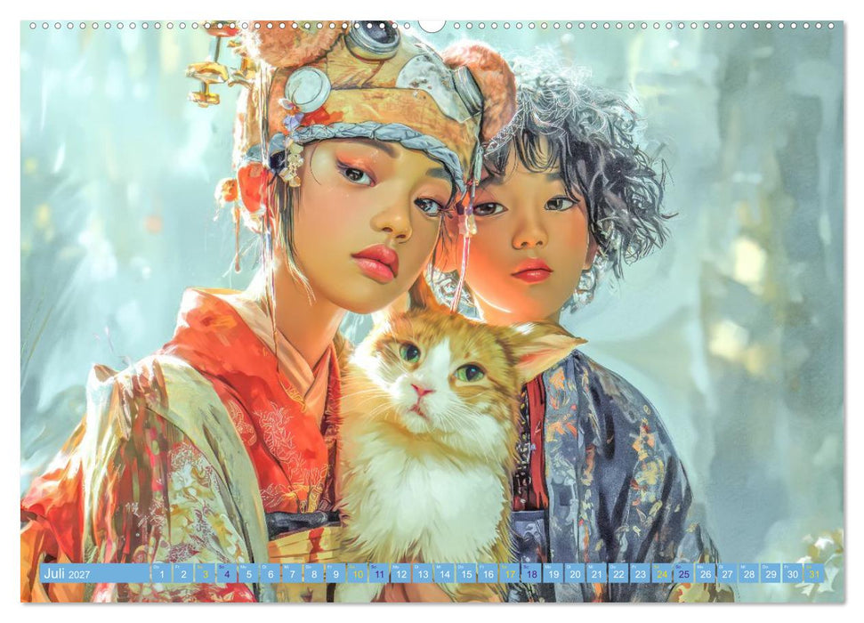 Japanische Figuren - Im Anime-Stil (CALVENDO Premium Wandkalender 2027)