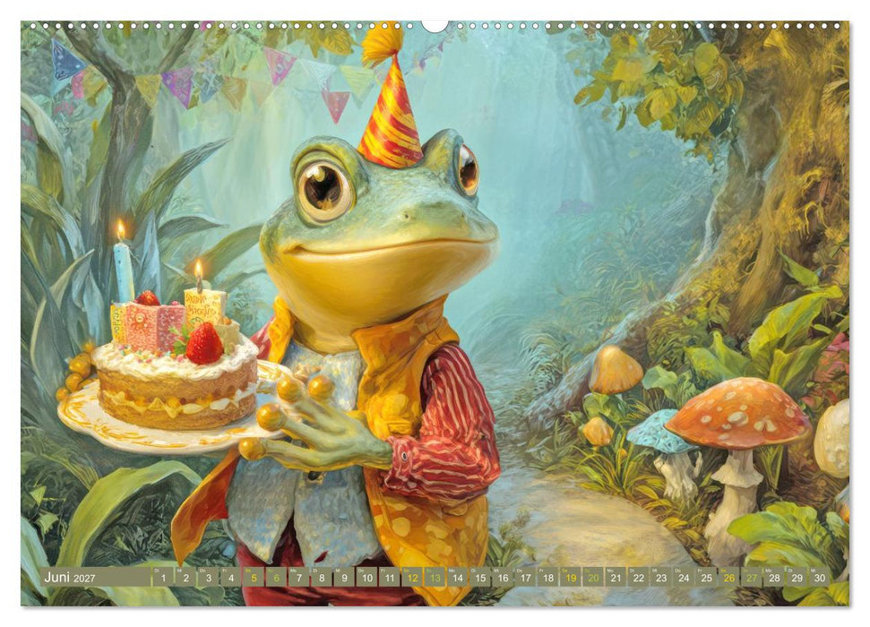 Märchenhafte charmante Frösche - Fantasiewerke (CALVENDO Wandkalender 2027)