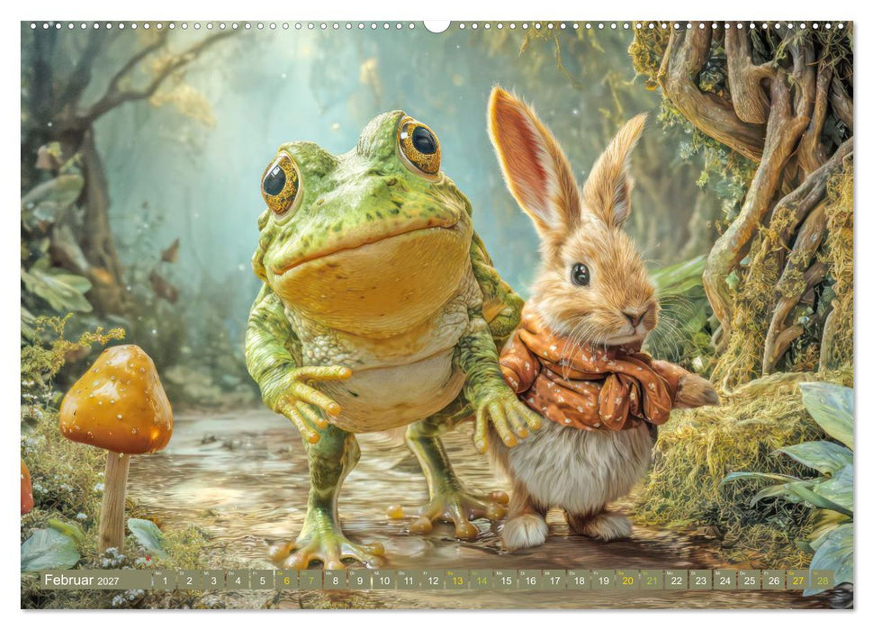 Märchenhafte charmante Frösche - Fantasiewerke (CALVENDO Premium Wandkalender 2027)