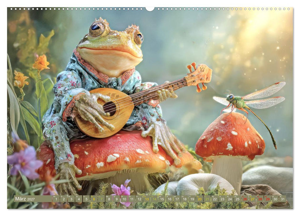 Märchenhafte charmante Frösche - Fantasiewerke (CALVENDO Premium Wandkalender 2027)