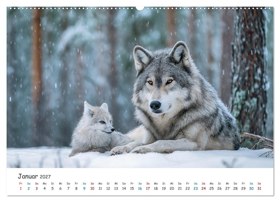 Wenn Tiere Freunde werden (CALVENDO Premium Wandkalender 2027)