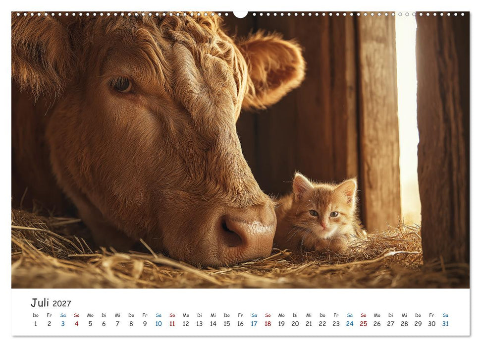 Wenn Tiere Freunde werden (CALVENDO Premium Wandkalender 2027)