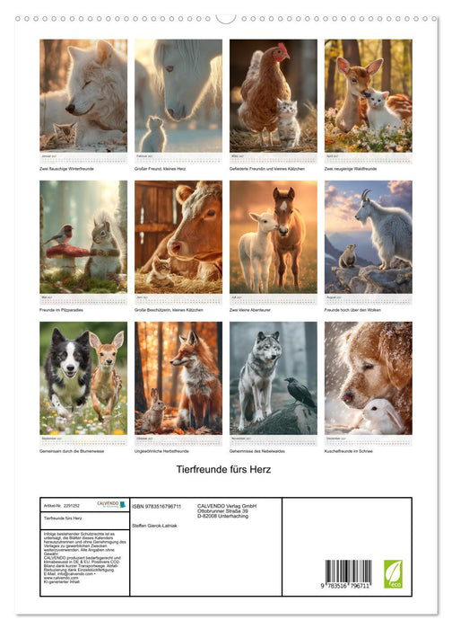 Tierfreunde fürs Herz (CALVENDO Premium Wandkalender 2027)