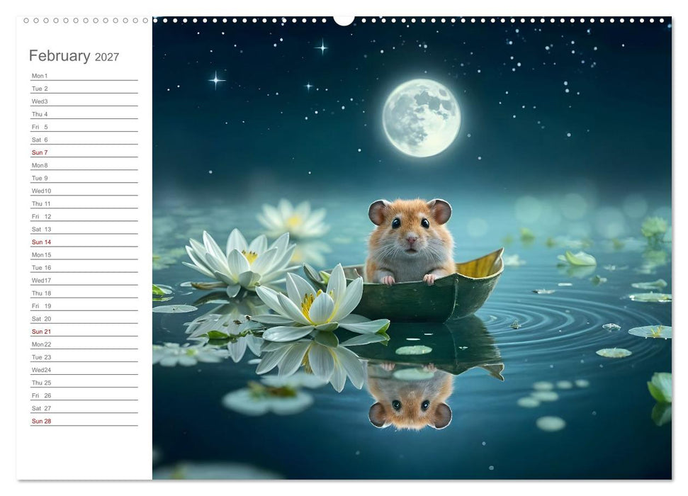 Hamster's Bedtime Calendar - Twelve magical dream worlds (CALVENDO Monthly Calendar 2027)