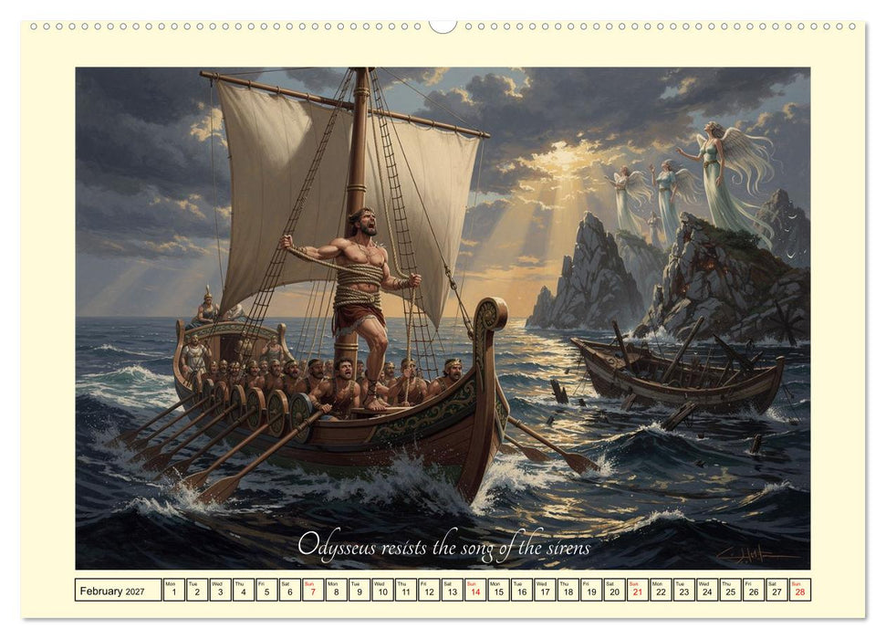 The adventurous journey of Odysseus (CALVENDO Monthly Calendar 2027)