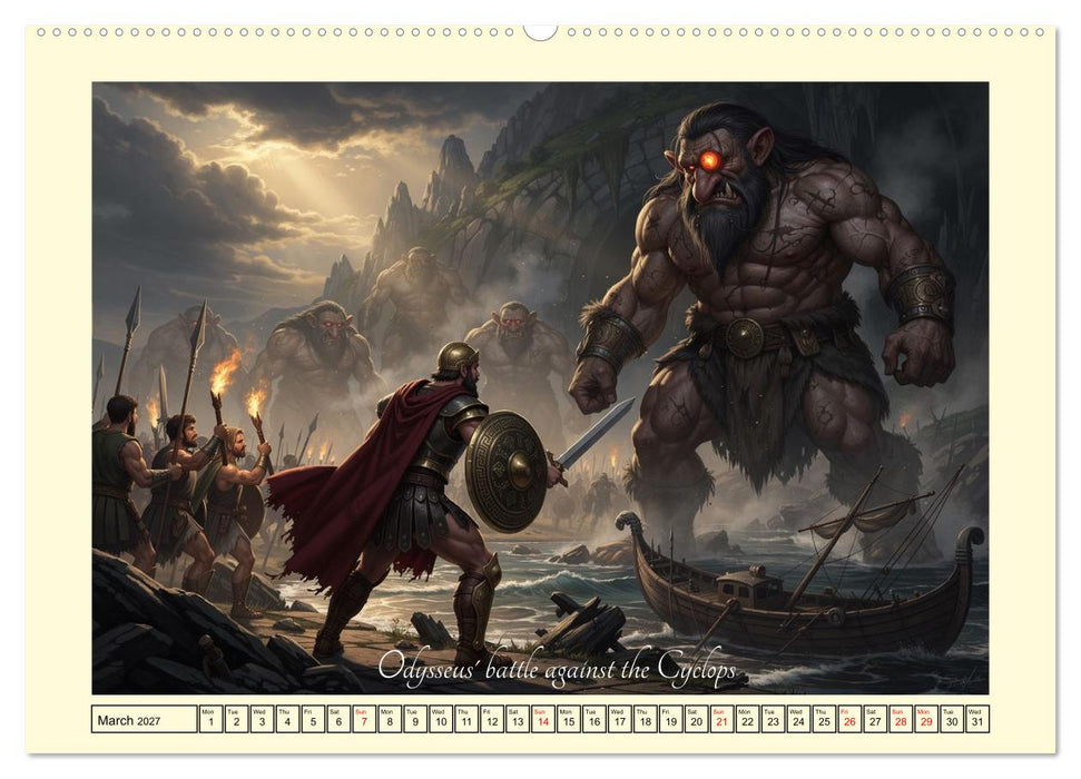 The adventurous journey of Odysseus (CALVENDO Monthly Calendar 2027)