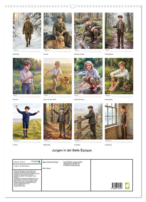 Jungen in der Belle Époque (CALVENDO Wandkalender 2027)