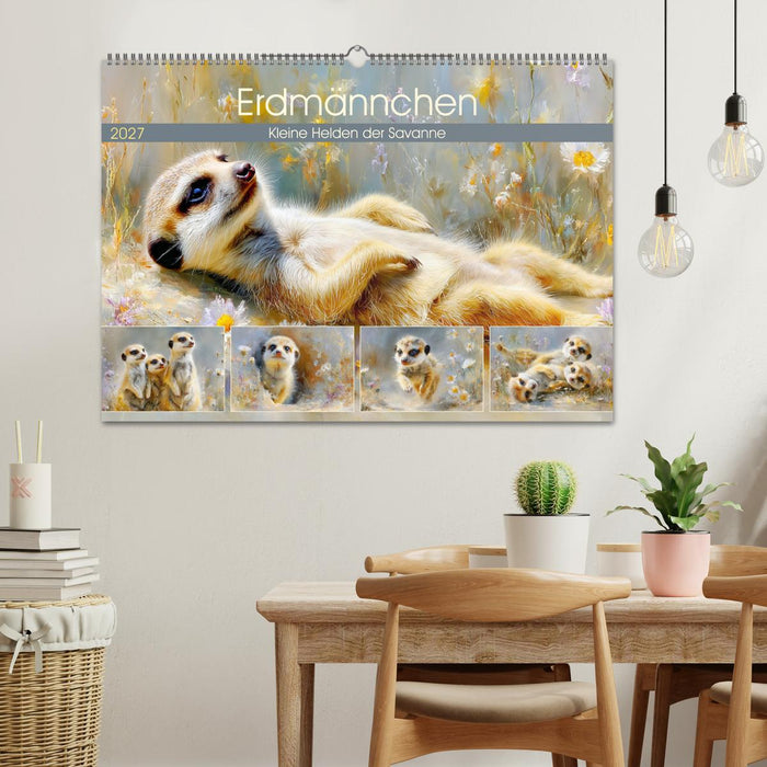 Erdmännchen. Kleine Helden der Savanne (CALVENDO Wandkalender 2027)