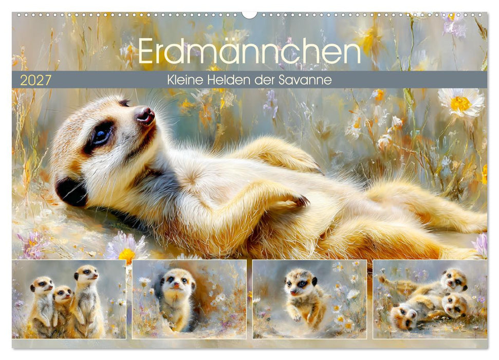Erdmännchen. Kleine Helden der Savanne (CALVENDO Wandkalender 2027)