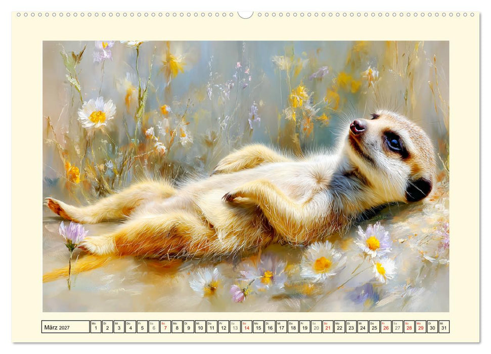 Erdmännchen. Kleine Helden der Savanne (CALVENDO Wandkalender 2027)