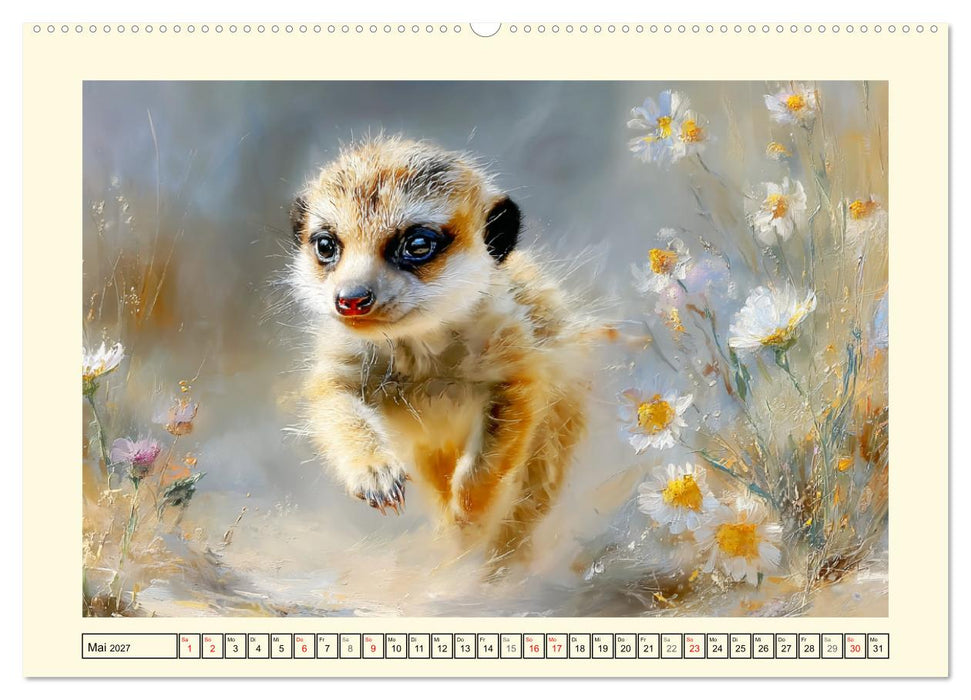 Erdmännchen. Kleine Helden der Savanne (CALVENDO Wandkalender 2027)