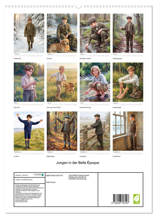 Jungen in der Belle Époque (CALVENDO Premium Wandkalender 2027)