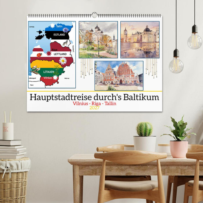 Hauptstadtreise durch's Baltikum (CALVENDO Wandkalender 2027)