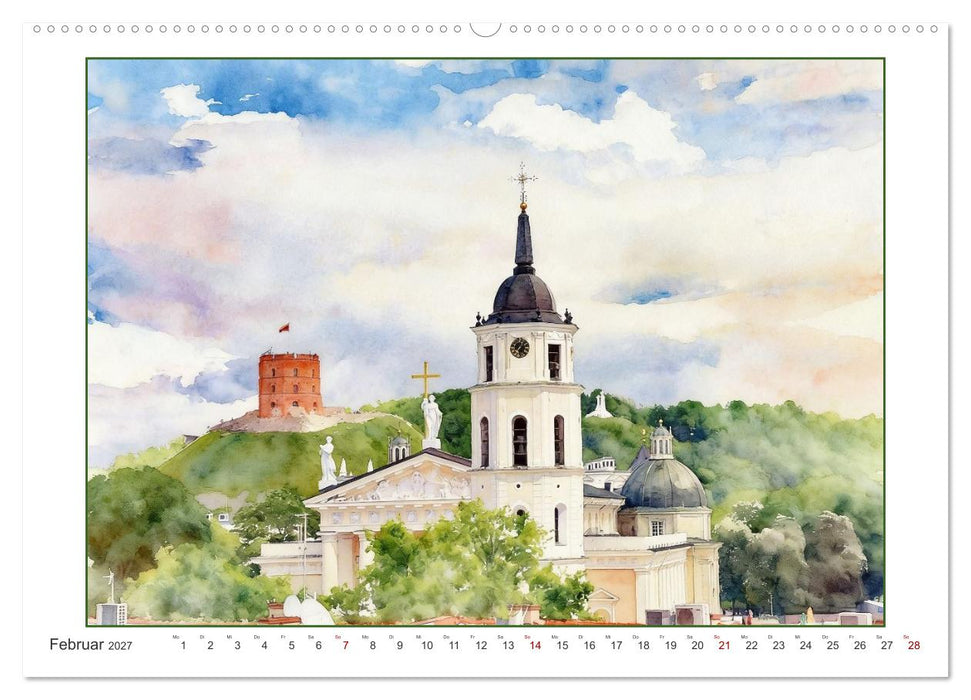 Hauptstadtreise durch's Baltikum (CALVENDO Wandkalender 2027)