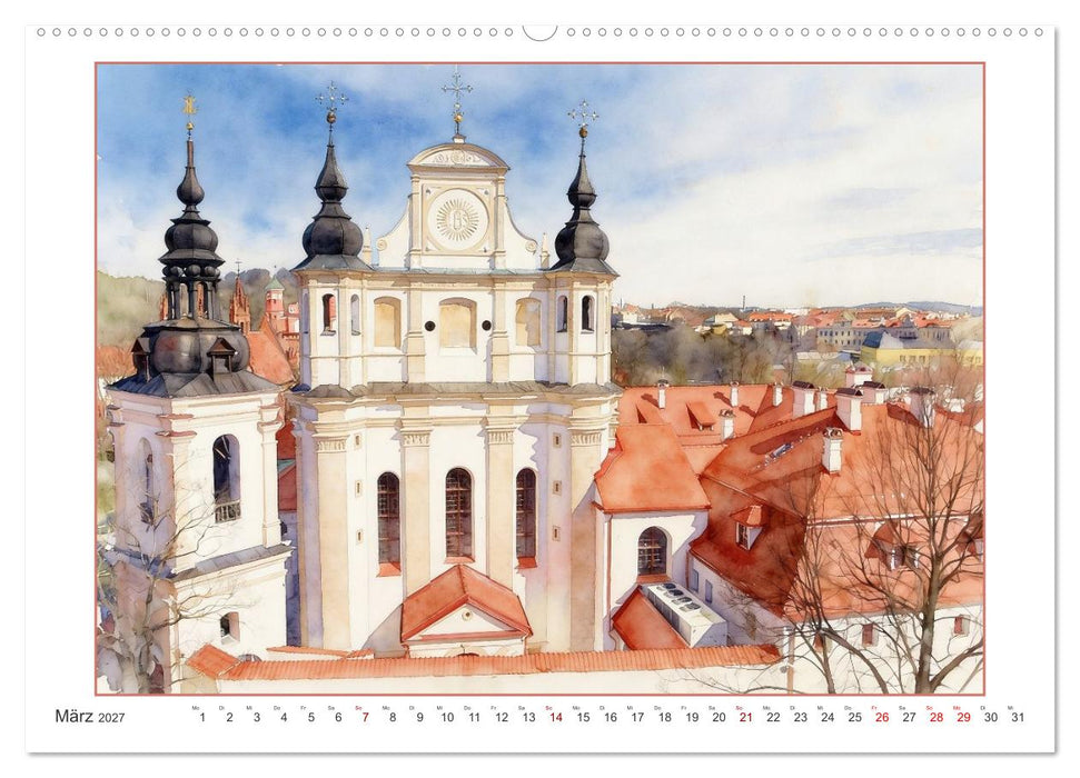 Hauptstadtreise durch's Baltikum (CALVENDO Wandkalender 2027)