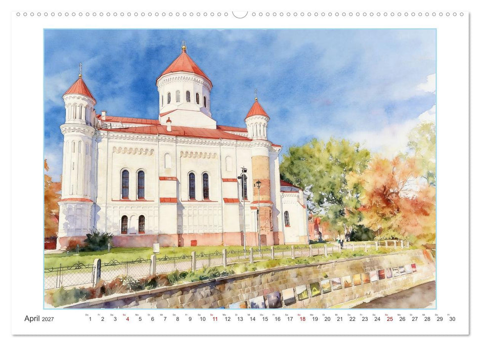 Hauptstadtreise durch's Baltikum (CALVENDO Wandkalender 2027)