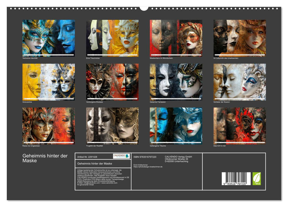 Geheimnis hinter der Maske (CALVENDO Premium Wandkalender 2027)