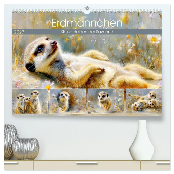 Erdmännchen. Kleine Helden der Savanne (CALVENDO Premium Wandkalender 2027)