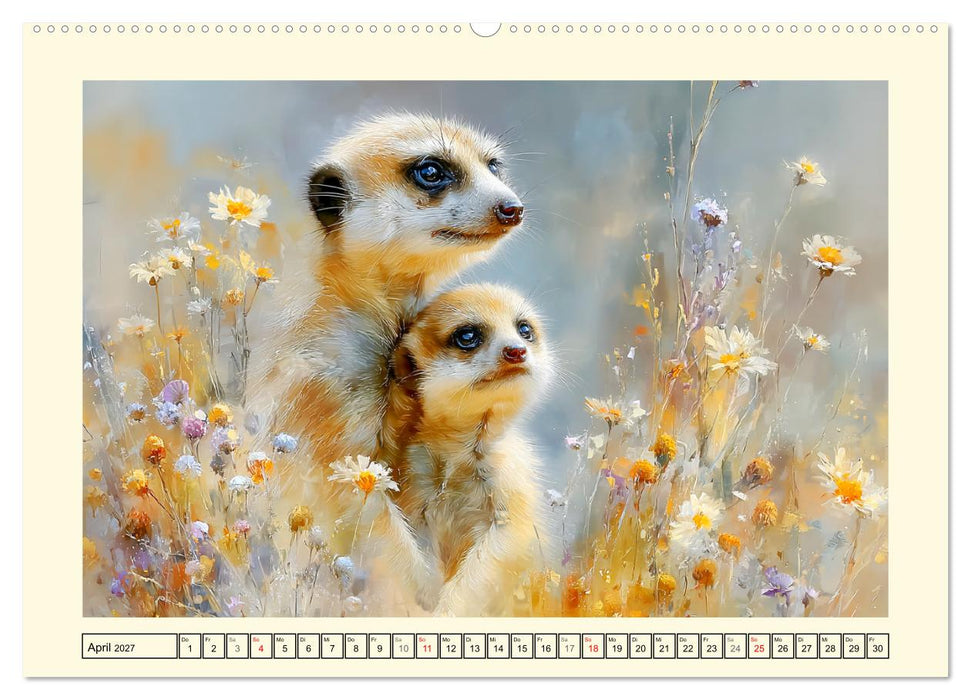 Erdmännchen. Kleine Helden der Savanne (CALVENDO Premium Wandkalender 2027)
