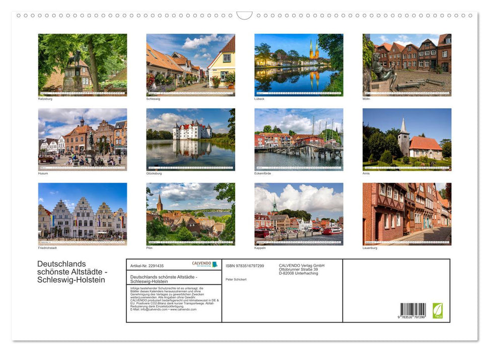 Deutschlands schönste Altstädte - Schleswig-Holstein (CALVENDO Wandkalender 2027)