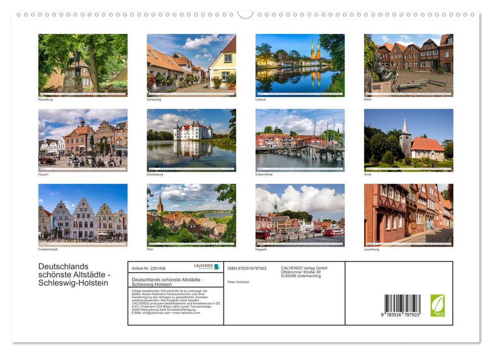 Deutschlands schönste Altstädte - Schleswig-Holstein (CALVENDO Premium Wandkalender 2027)