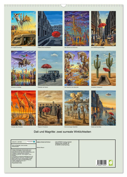 Dali und Magritte: zwei surreale Wirklichkeiten (CALVENDO Wandkalender 2027)