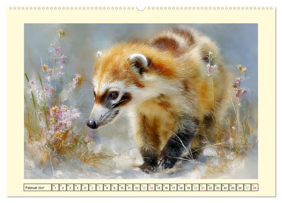 Nasenbären. Neugierig zwischen Ästen und Strand (CALVENDO Wandkalender 2027)
