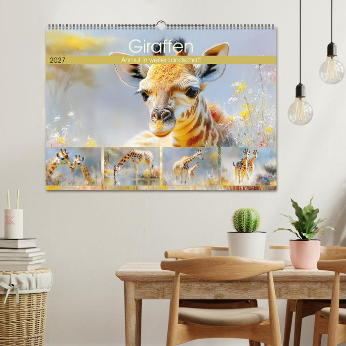 Giraffen. Anmut in weiter Landschaft (CALVENDO Wandkalender 2027)
