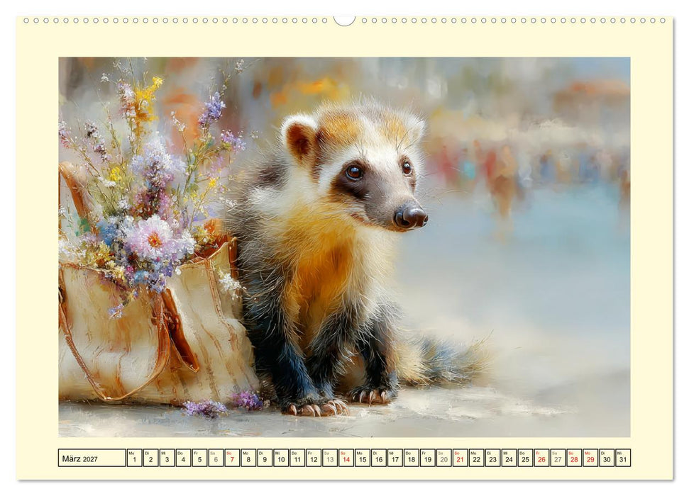 Nasenbären. Neugierig zwischen Ästen und Strand (CALVENDO Premium Wandkalender 2027)