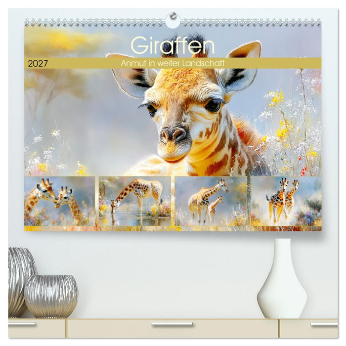 Giraffen. Anmut in weiter Landschaft (CALVENDO Premium Wandkalender 2027)