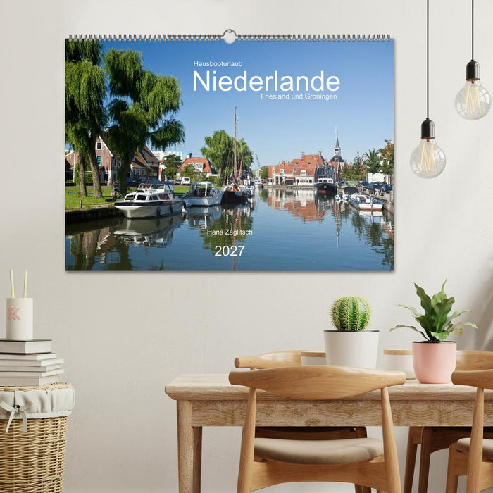 Hausbooturlaub Niederlande - Friesland und Groningen (CALVENDO Wandkalender 2027)