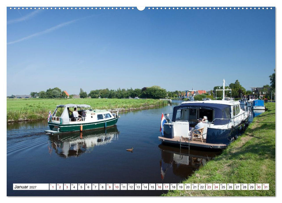 Hausbooturlaub Niederlande - Friesland und Groningen (CALVENDO Premium Wandkalender 2027)