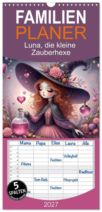 Luna, die kleine Zauberhexe (CALVENDO Familienplaner 2027)
