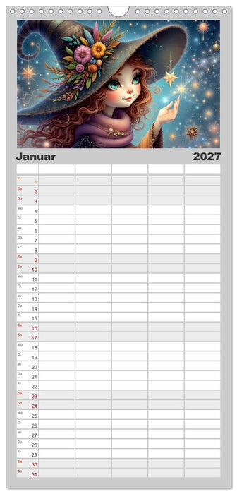 Luna, die kleine Zauberhexe (CALVENDO Familienplaner 2027)